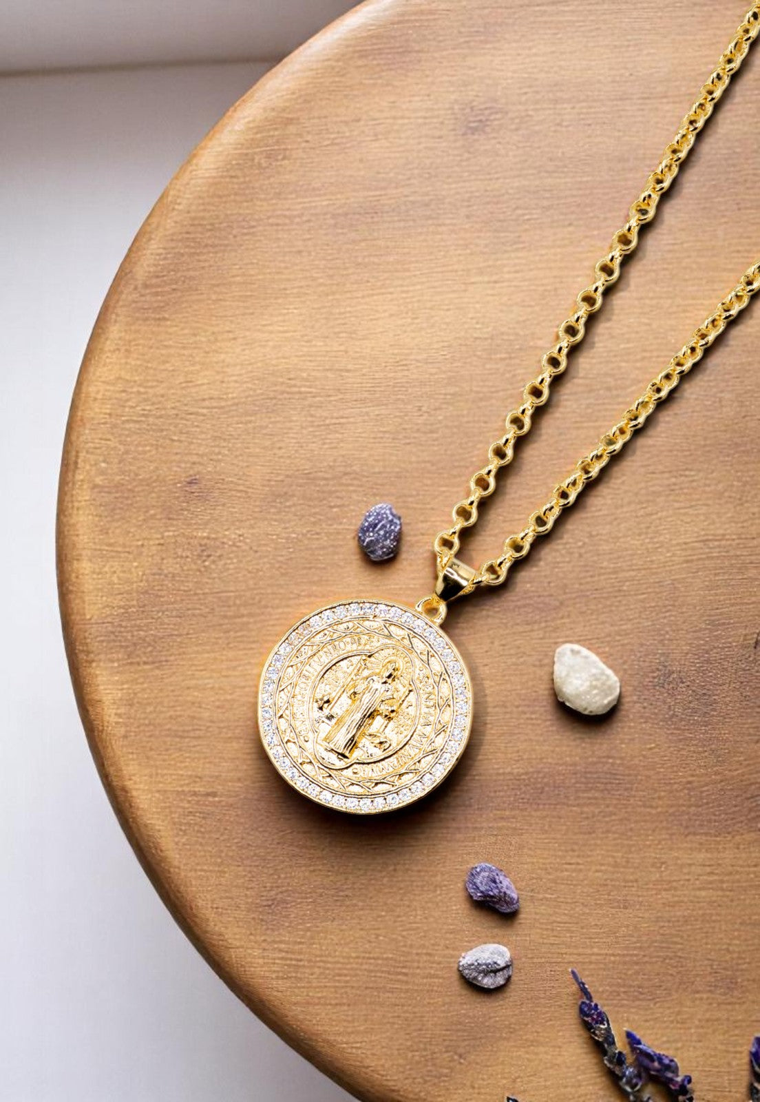 Collar San Benito Gold 24K Microcircones