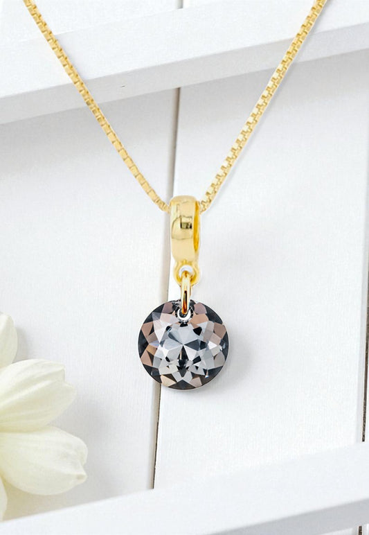 Collar Bali Gold 24K Cristal Genuino Silver Night