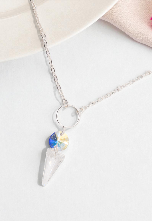 Collar Mystic Plata Italiana 925 y Cristales Genuinos