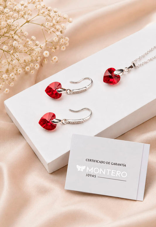 Conjunto Romance Plata 925 Cristal Swarovski® Siam