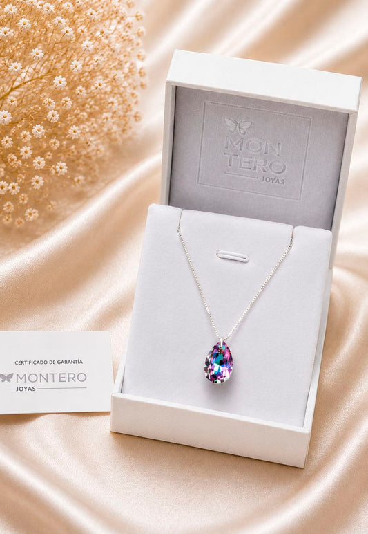 Collar Gota de Luz Plata 925 Cristal Swarovski® Vitral Light
