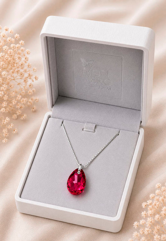 Collar Gota de Luz Plata 925 Cristal Swarovski® Scarleth
