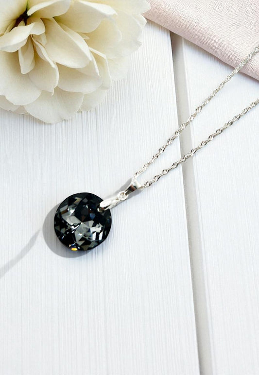 Collar Gran Gracia Plata 925 y Cristales Genuinos Silver Night