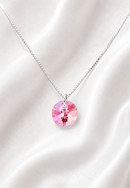 Collar Punto de Luz Plata 925 Cristal Swarovski® Light Rose