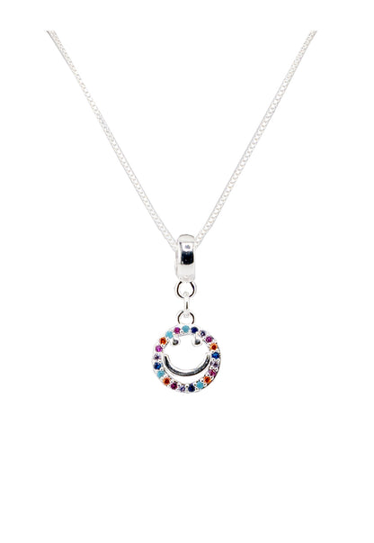 Collar Smile Colores Baño Oro Blanco Microcircones