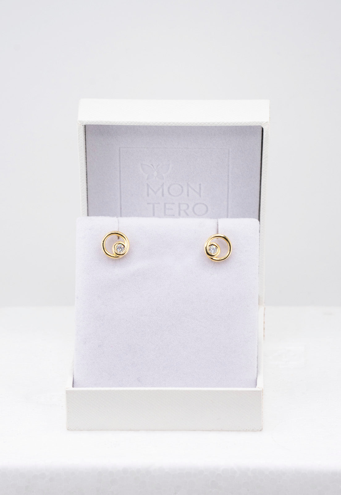 Conjunto Sofia Gold Baño de Oro Con Circon Blanco