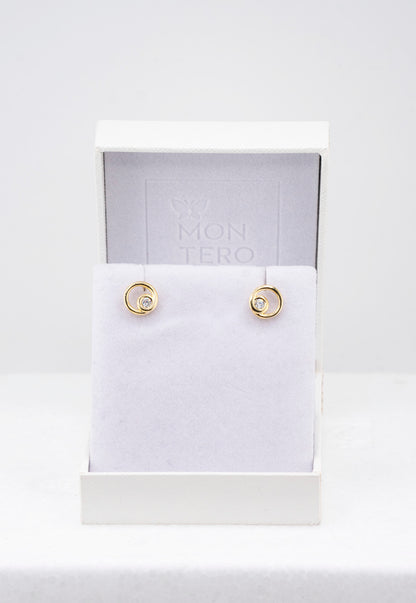 Conjunto Sofia Gold Baño de Oro Con Circon Blanco