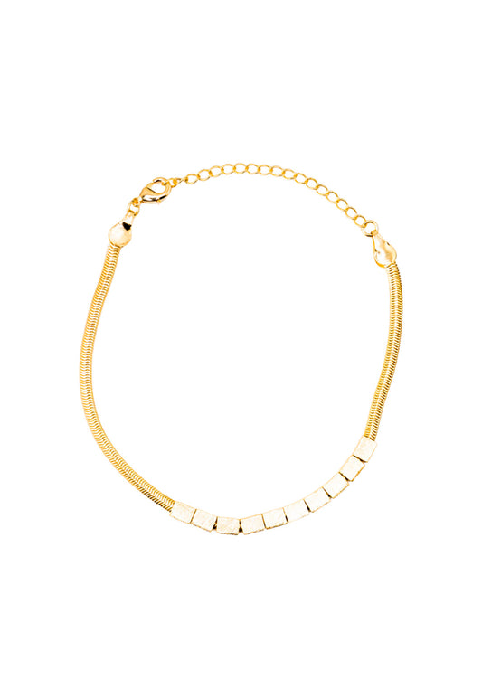 Pulsera Maya Gold Con Baño de Oro 24k
