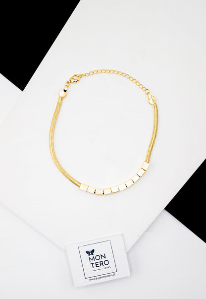 Pulsera Maya Gold Con Baño de Oro 24k