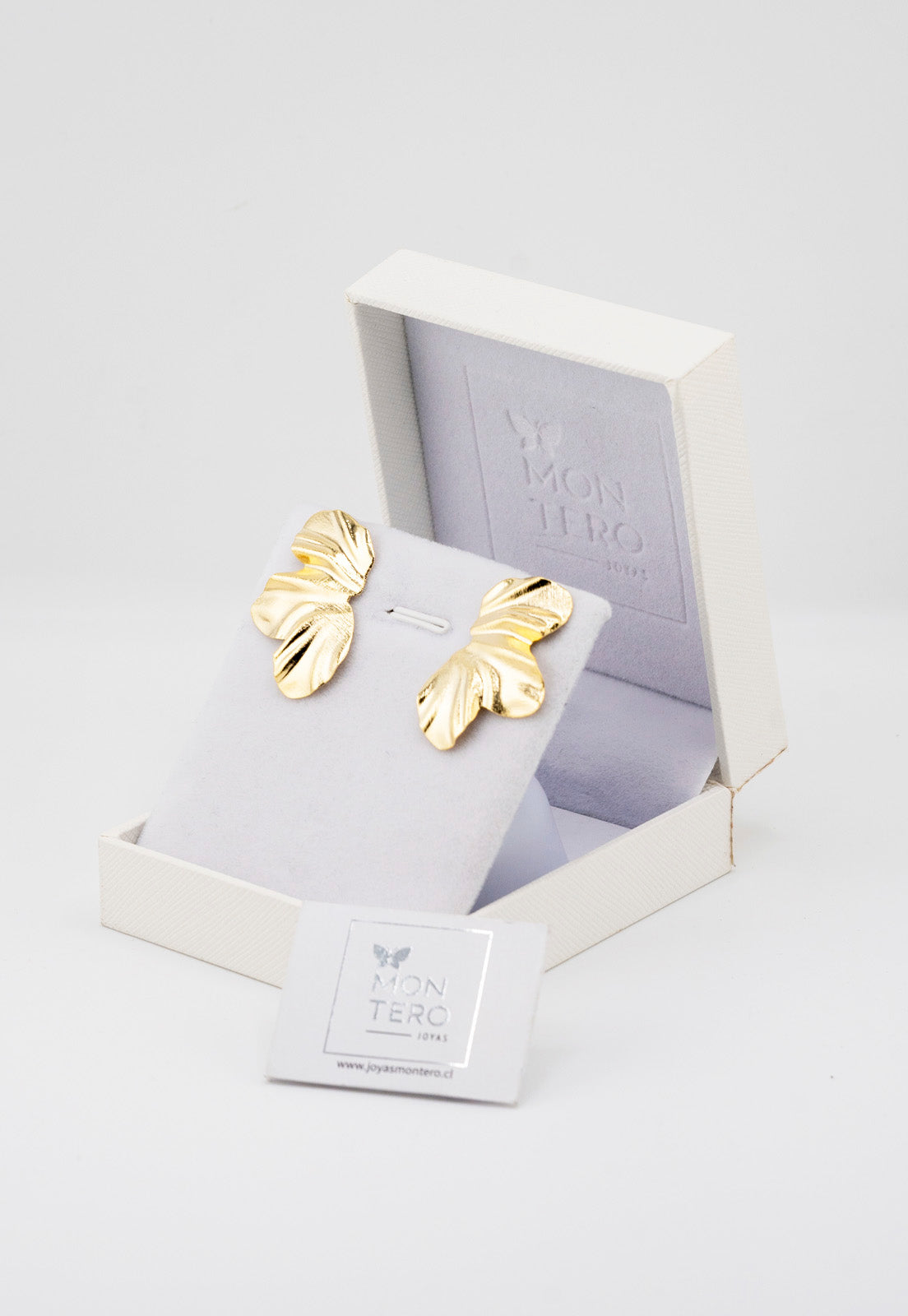 Aros Luna Baño de Oro 24k