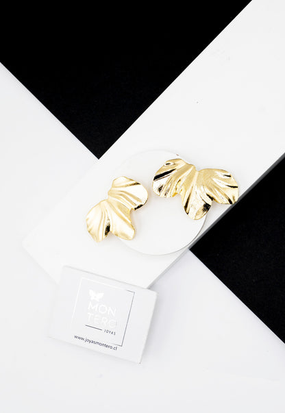 Aros Luna Baño de Oro 24k