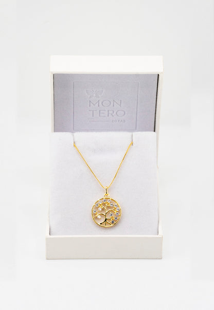 Collar Julia con Microcircones Baño de oro 24k