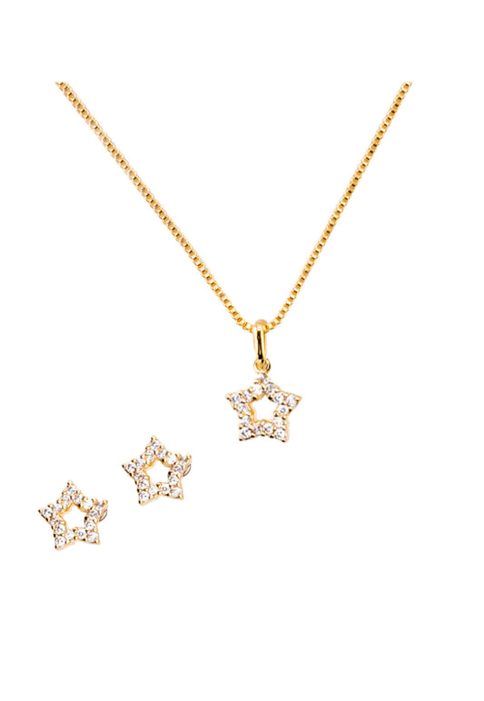 Conjunto Aurora Gold 24K Micro Circones