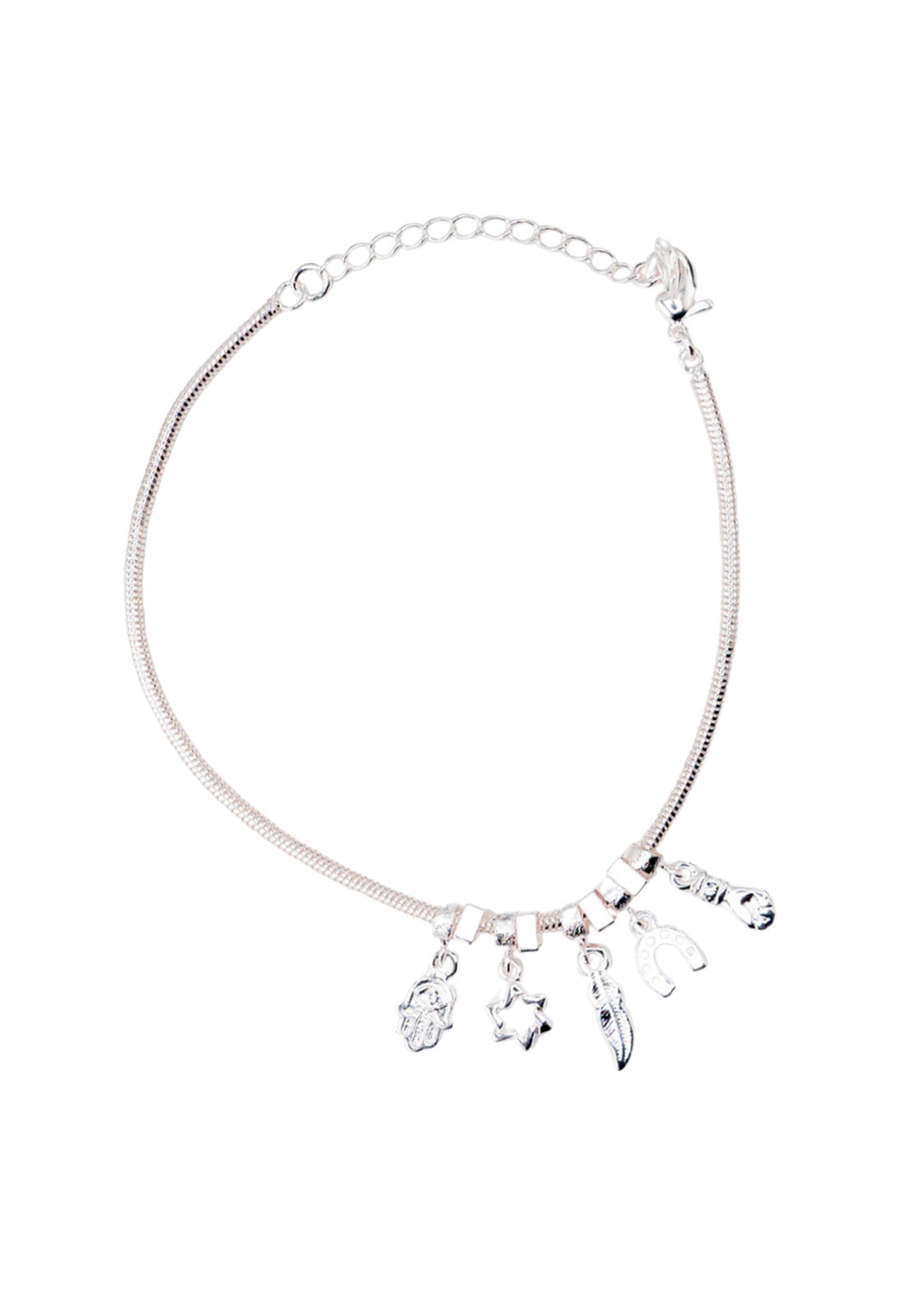 Pulsera Nara Silver Con Baño de Oro Blanco