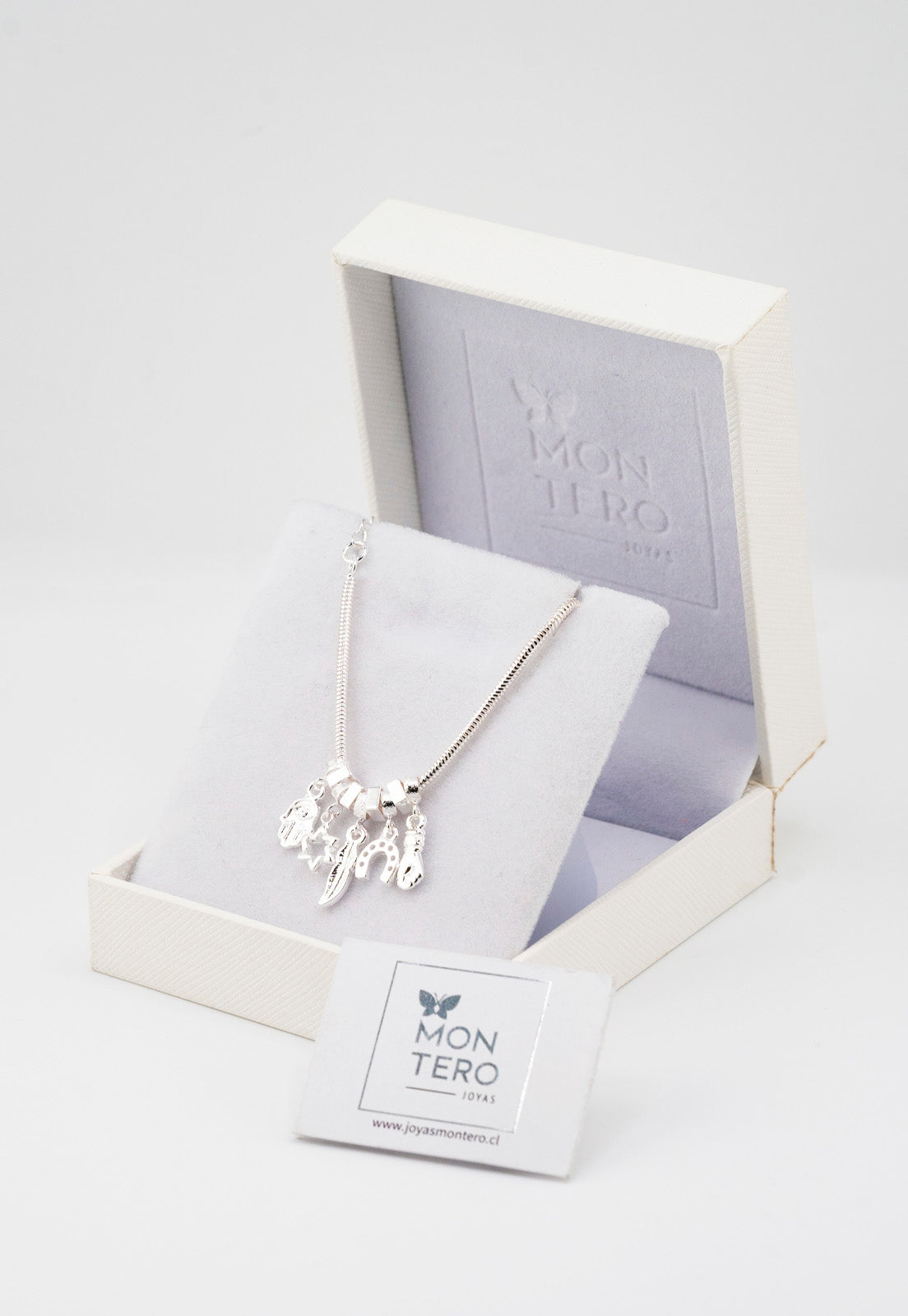 Pulsera Nara Silver Con Baño de Oro Blanco