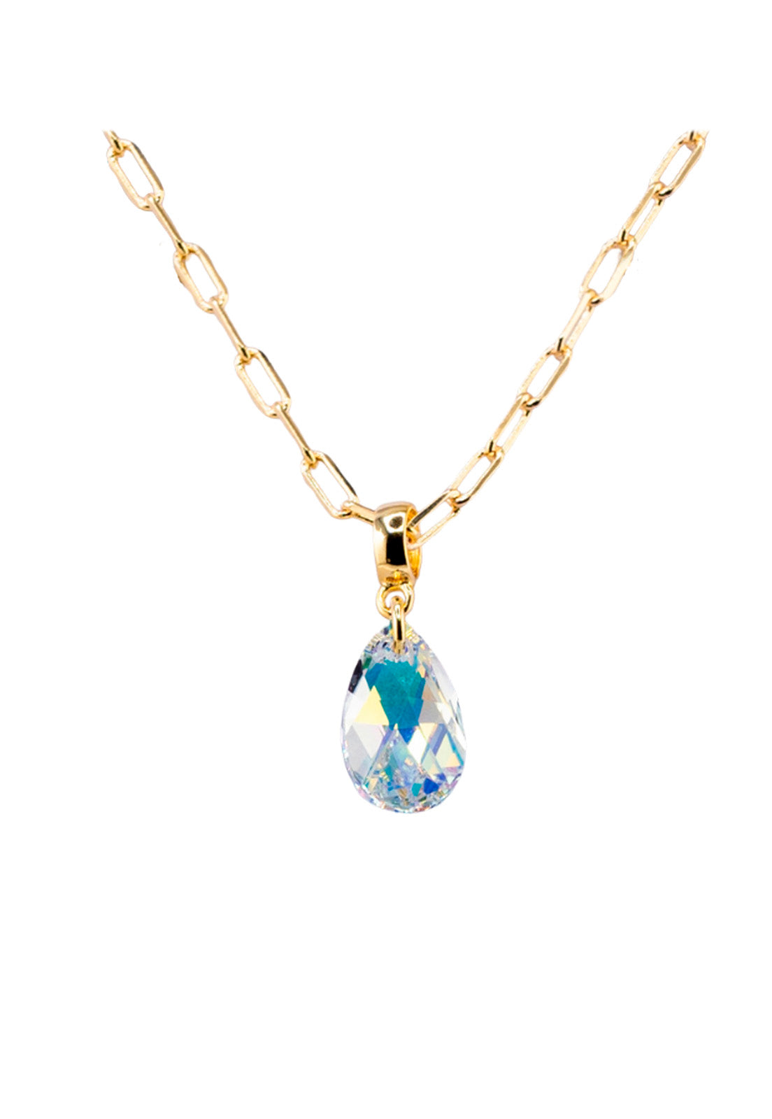 Collar Chiara Palermo Gold 24K Cristal Swarovski® Aurora Boreal
