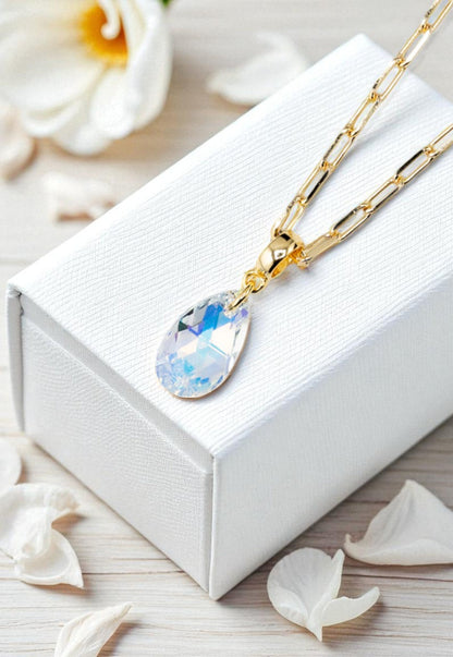 Collar Chiara Palermo Gold 24K Cristal Swarovski® Aurora Boreal
