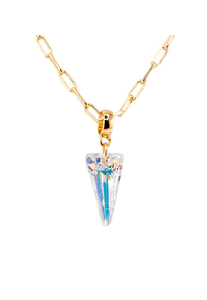 Collar Chiara Roma Gold 24K Cristal Genuino Aurora Boreal