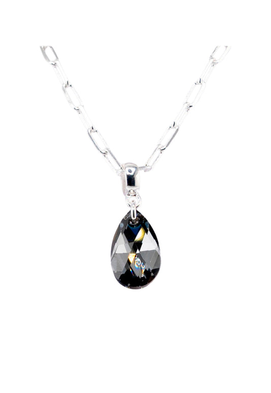 Collar Chiara Palermo Baño Oro Blanco Cristal Swarovski® Silver Night