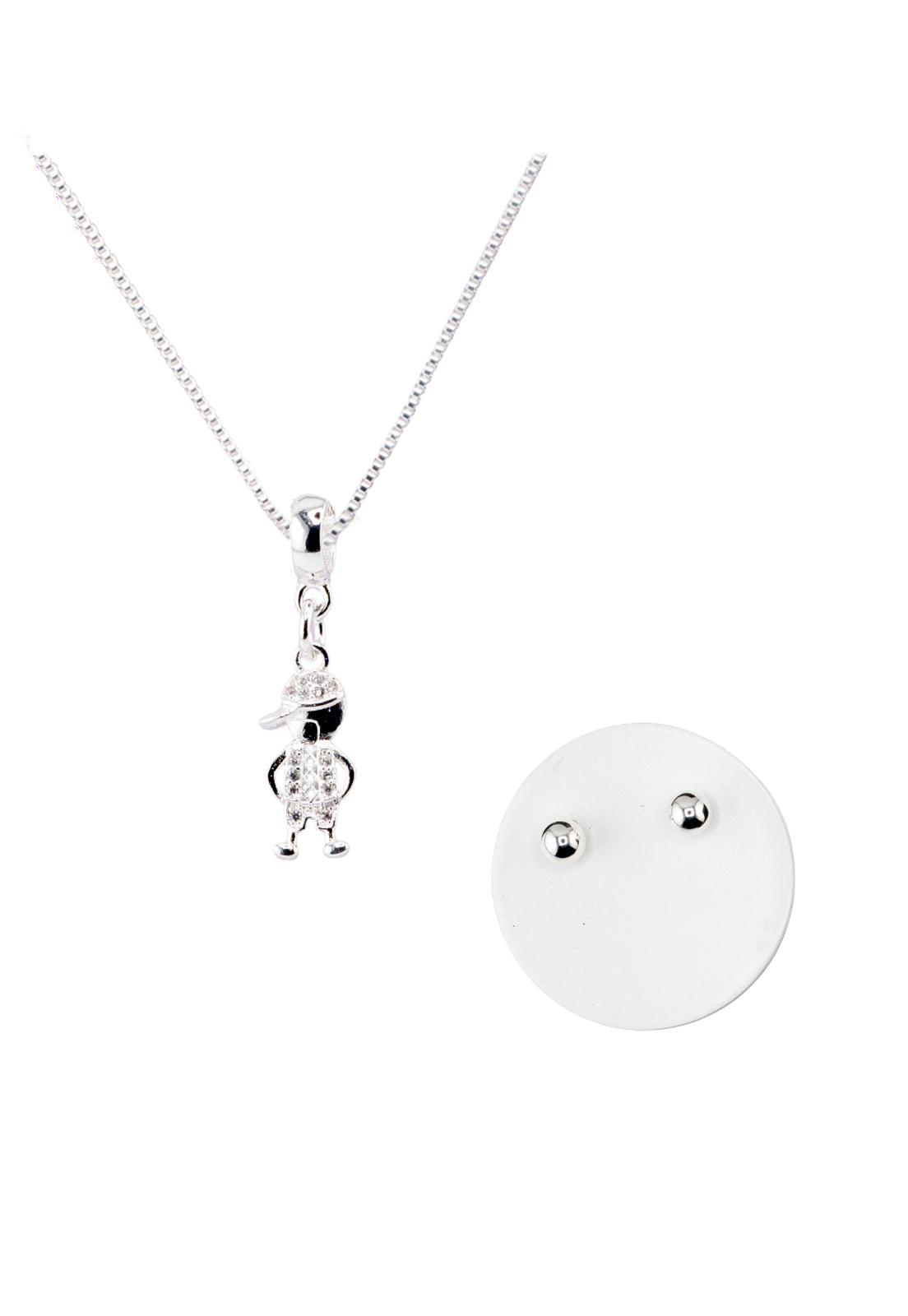 Conjunto Lisa Niño Baño de Oro Blanco y Microcircones