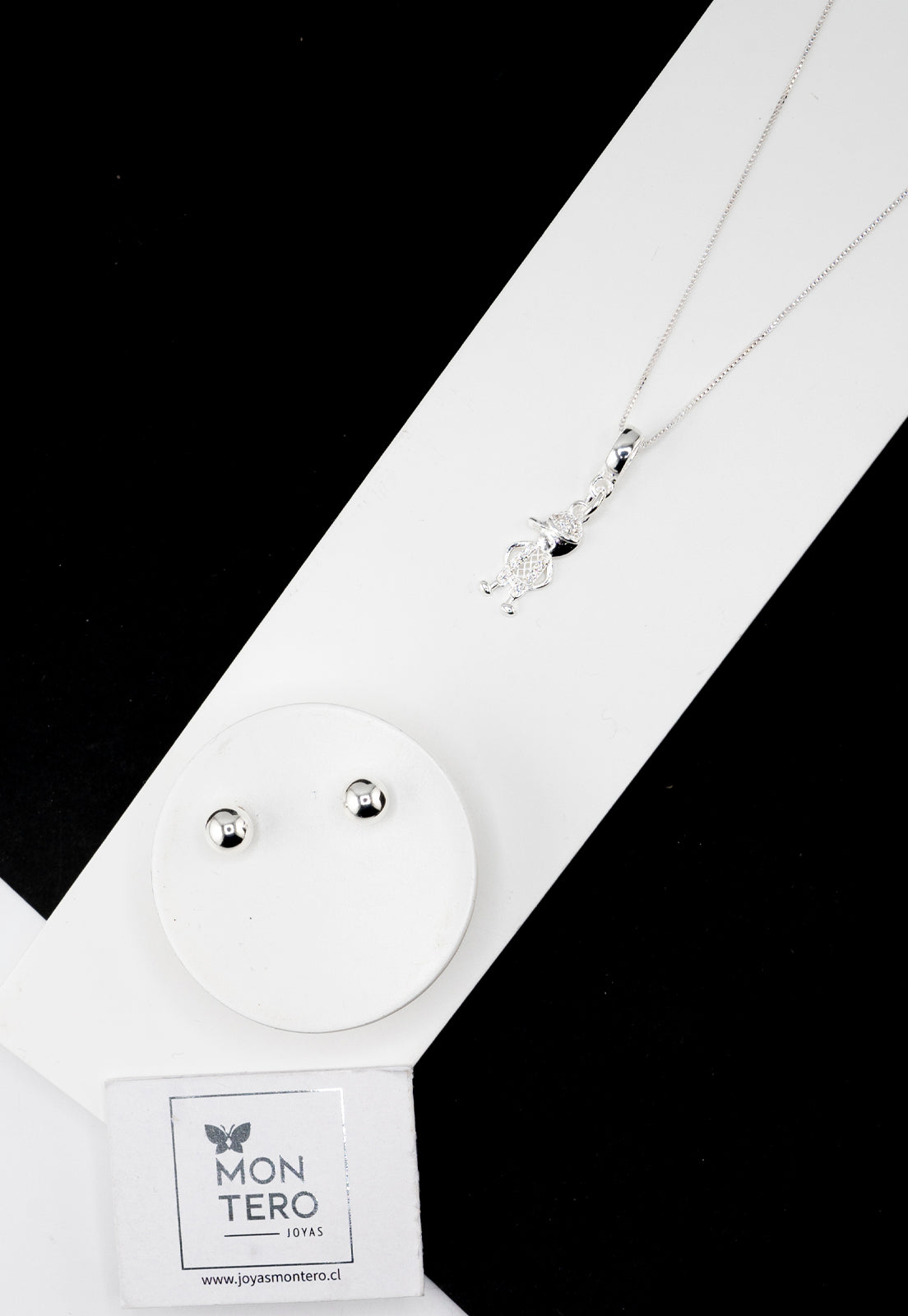 Conjunto Lisa Niño Baño de Oro Blanco y Microcircones