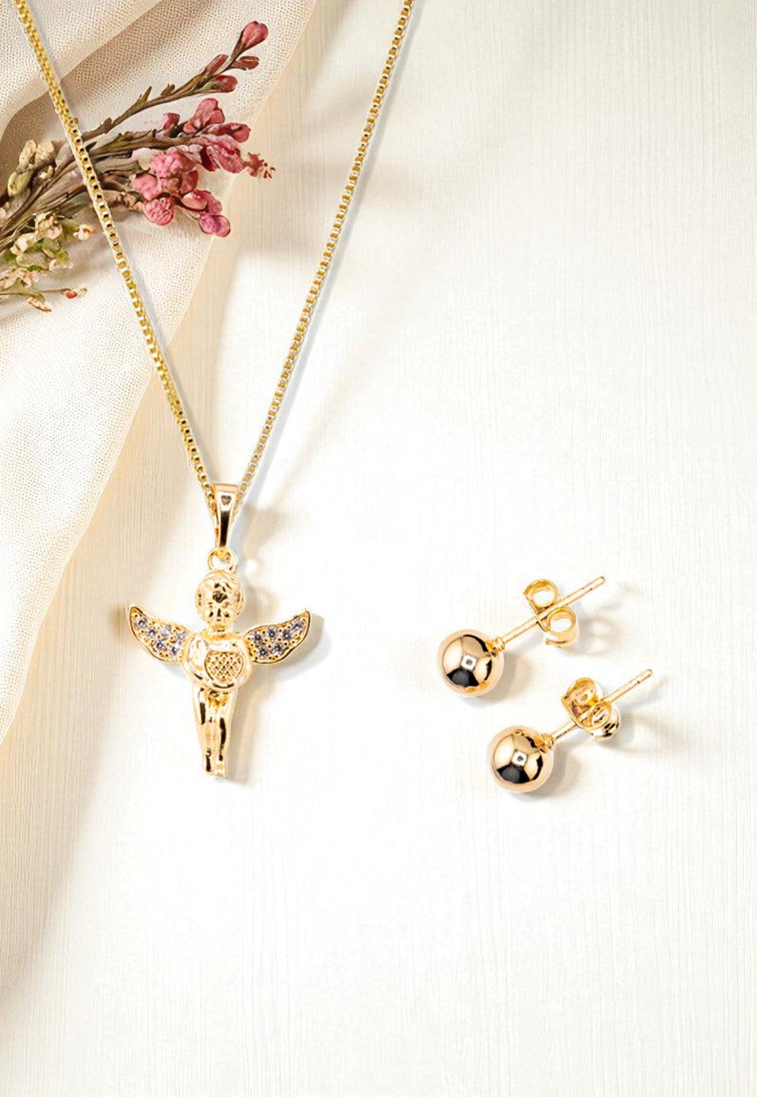 Conjunto Angel Gold 24K MicroCircones