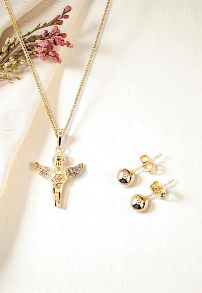 Conjunto Angel Gold 24K MicroCircones
