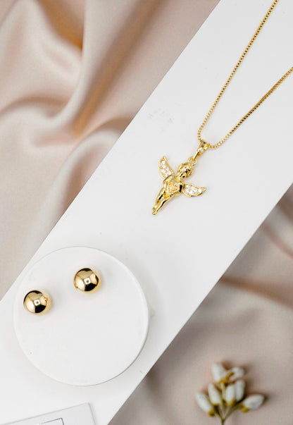 Conjunto Angel Gold 24K Micro Circones