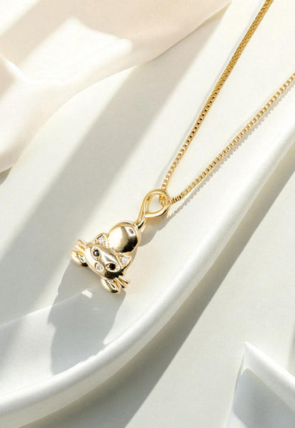 Collar Miku Gold Baño de Oro 24k Microcircon