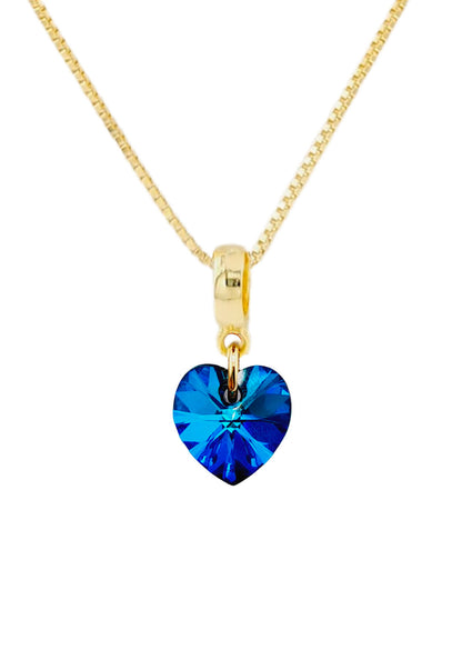 Collar Romance Gold 24K Cristal Swarovski® Bermuda Blue