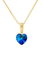 Collar Romance Gold 24K Cristal Swarovski® Bermuda Blue