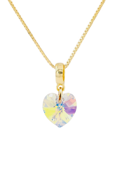 Collar Romance Gold 24K Cristal Genuino Aurora Boreal