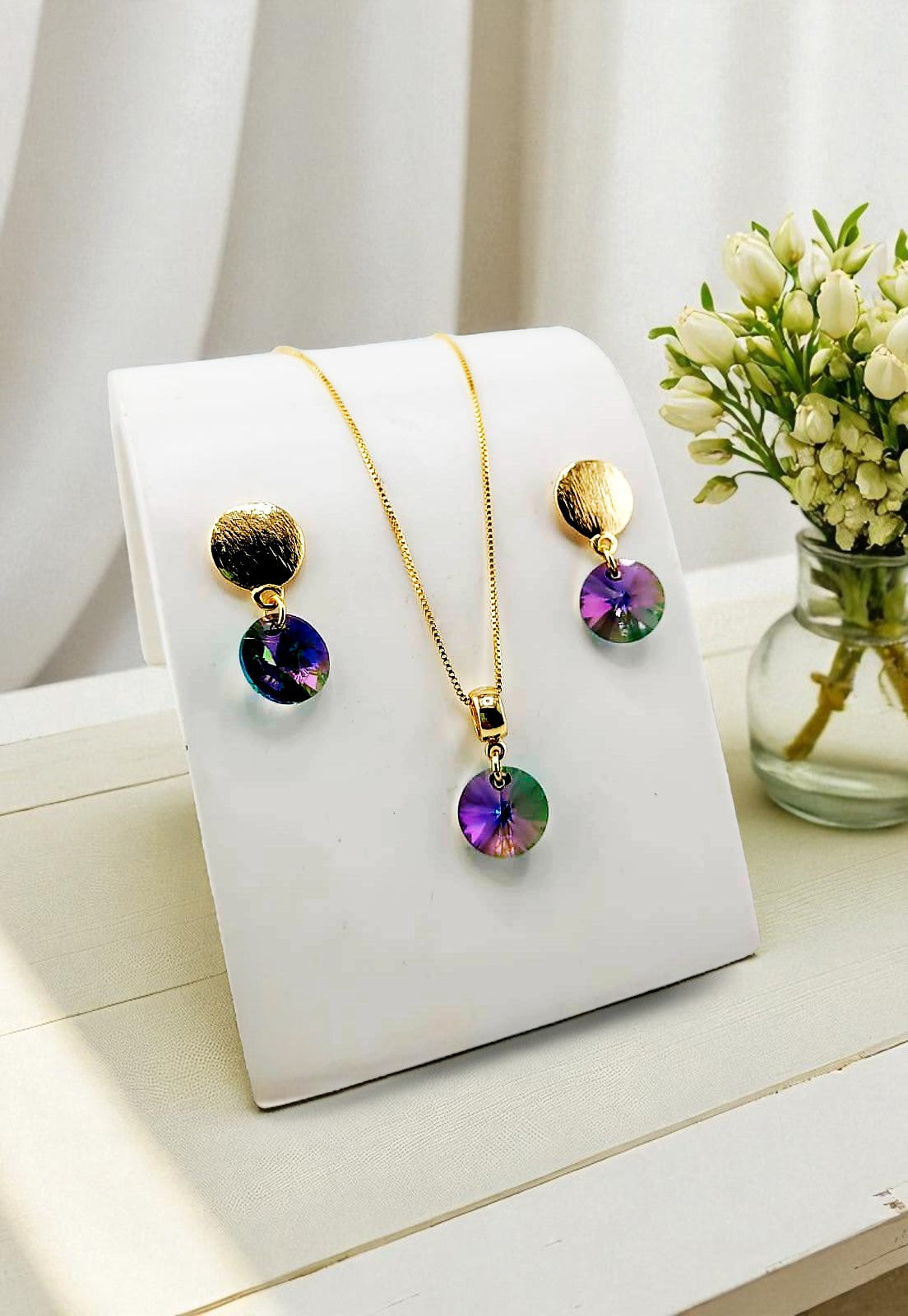 Conjunto Amelia Gold 24K Cristal Paradise Shinne