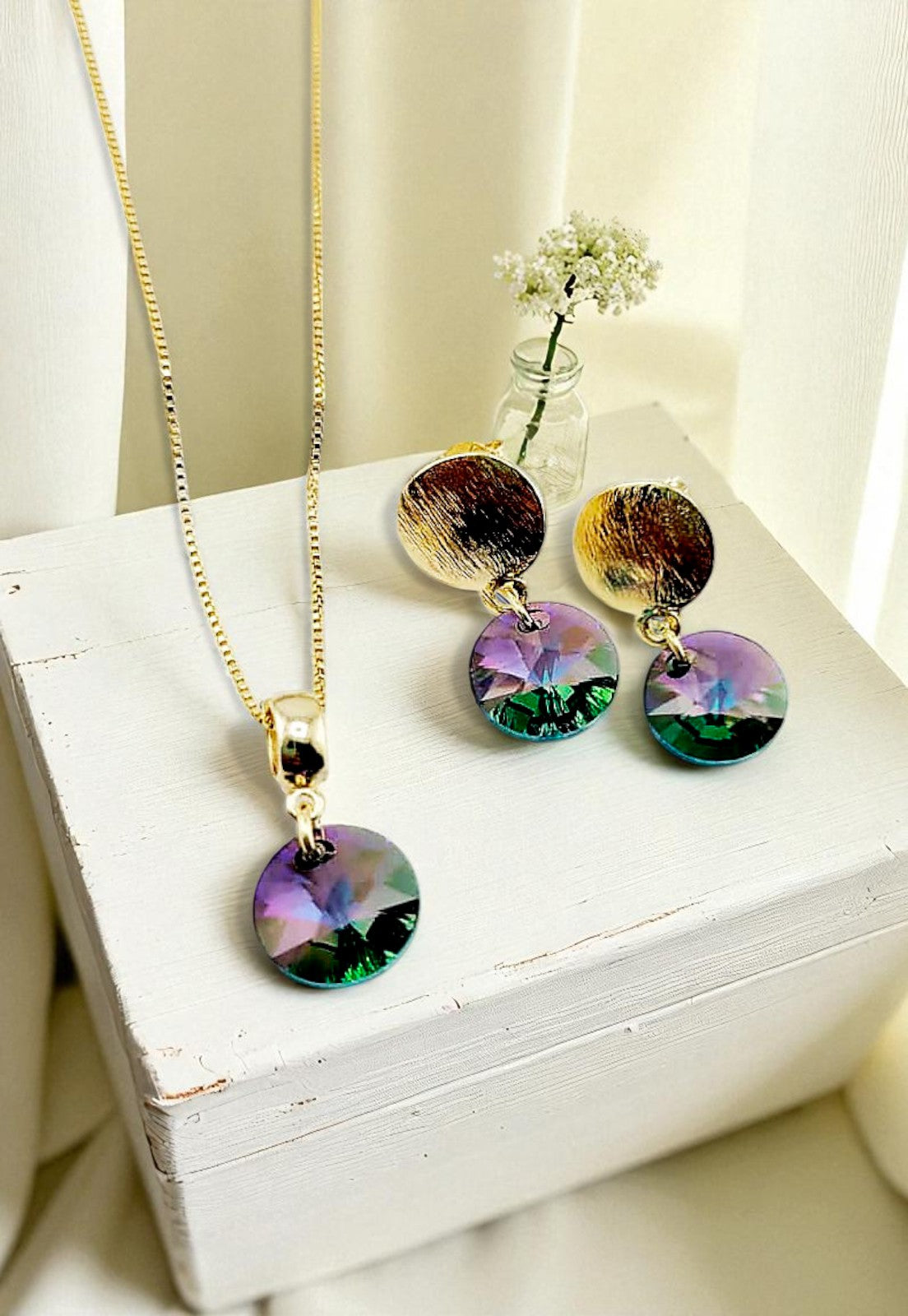 Conjunto Amelia Gold 24K Cristal Paradise Shinne