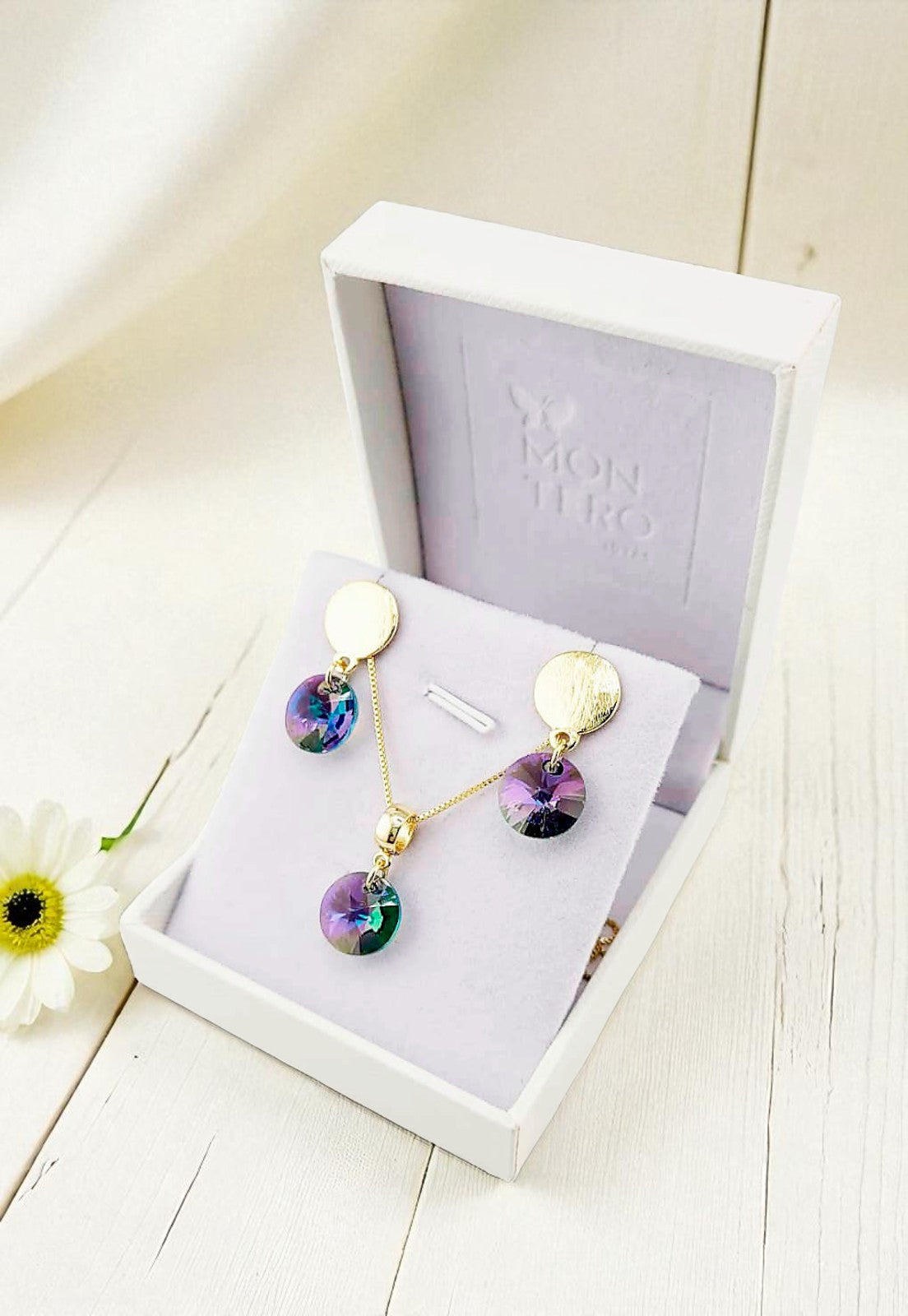 Conjunto Amelia Gold 24K Cristal Paradise Shinne