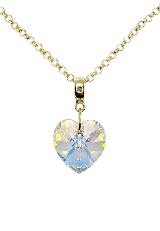 Collar Gran Romance Gold 24K Cristal Genuino Aurora Boreal