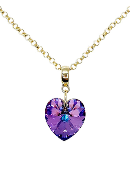 Collar Gran Romance Gold 24K Cristal Genuino Vitral Light