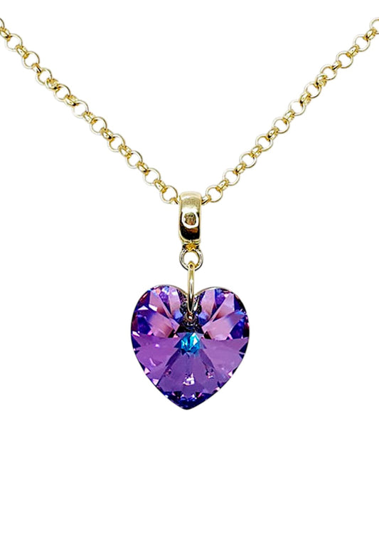 Collar Gran Romance Gold 24K Cristal Genuino Vitral Light