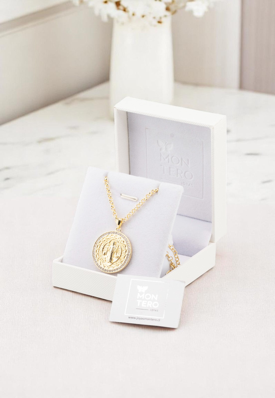 Collar San Benito Gold 24K Microcircones