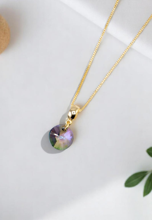 Collar Aurora Gold 24K Cristal Genuino Paradise Shinne