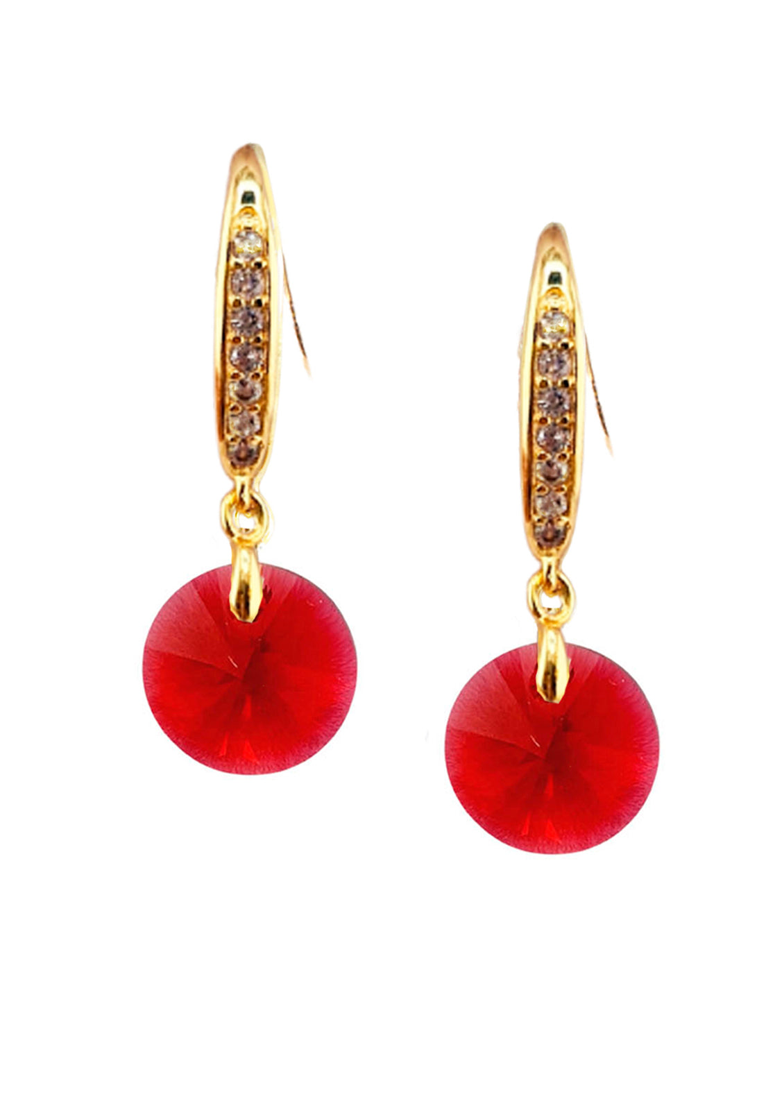 Aros Aurora Gold 24K Cristal Swarovski® Scarleth