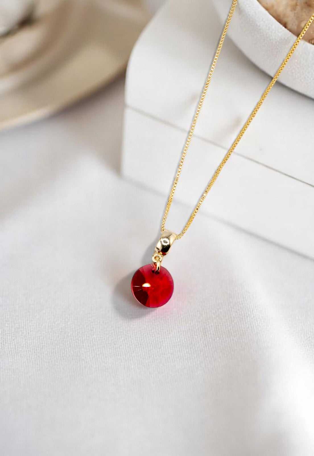 Collar Aurora Gold 24K Cristal Genuino Siam