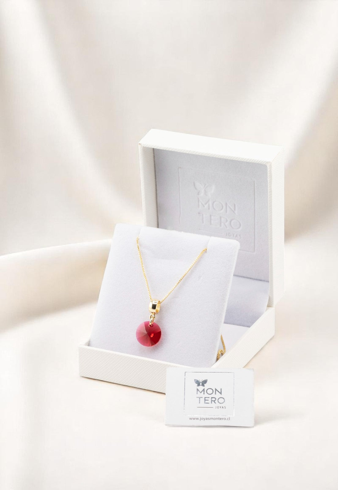 Collar Aurora Gold 24K Cristal Genuino Siam