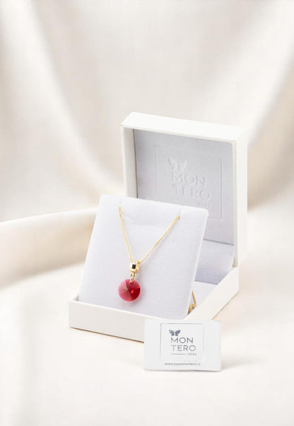 Collar Aurora Gold 24K Cristal Genuino Siam