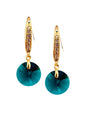 Aros Aurora Gold 24K Cristal Swarovski® Emerald