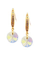 Aros Aurora Gold 24K Cristal Swarovski® Aurora Boreal