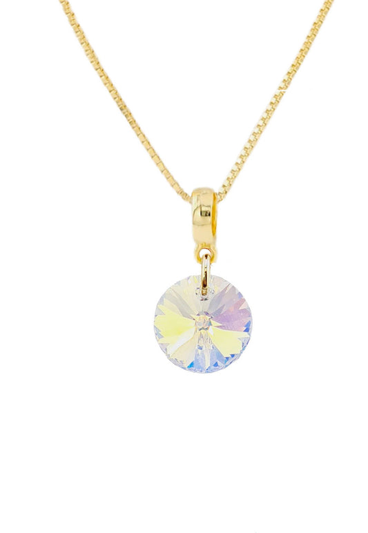 Collar Aurora Gold 24K Cristal Swarovski® Aurora Boreal