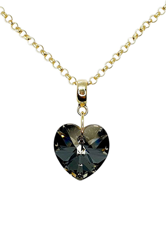 Collar Gran Romance Gold 24K Cristal Swarovski® Silver Night