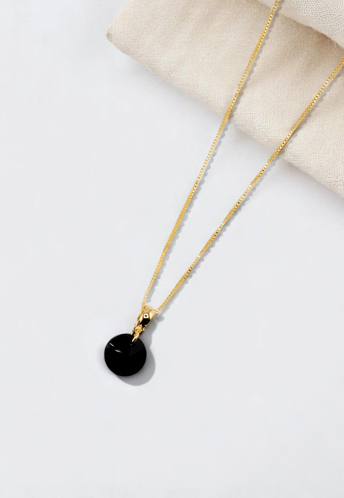 Collar Aurora Gold 24K Cristal Genuino Jet