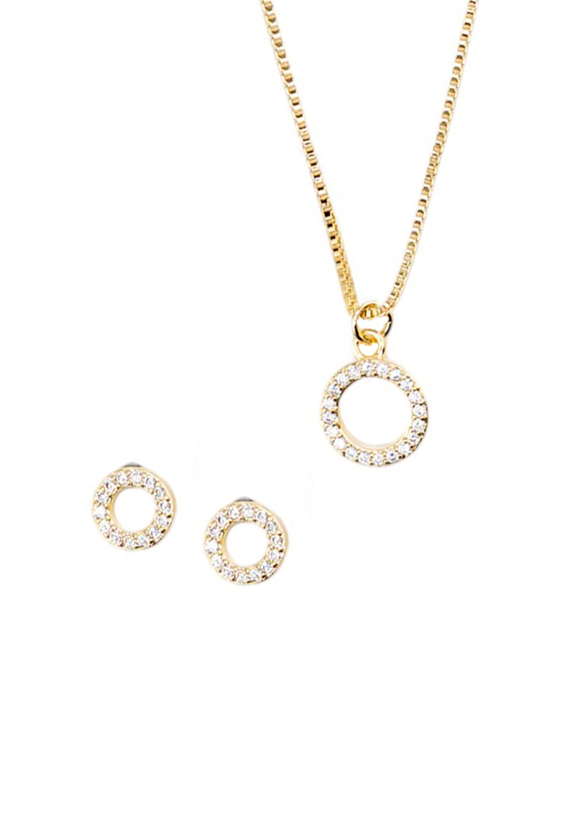 Conjunto Corona Gold 24k Microcircon